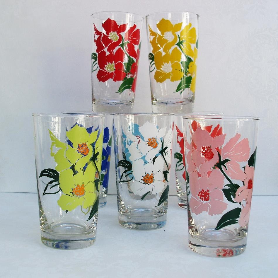 tumblers vintage Glasses Glasses Libbey Glasses Drinking Vintage Water