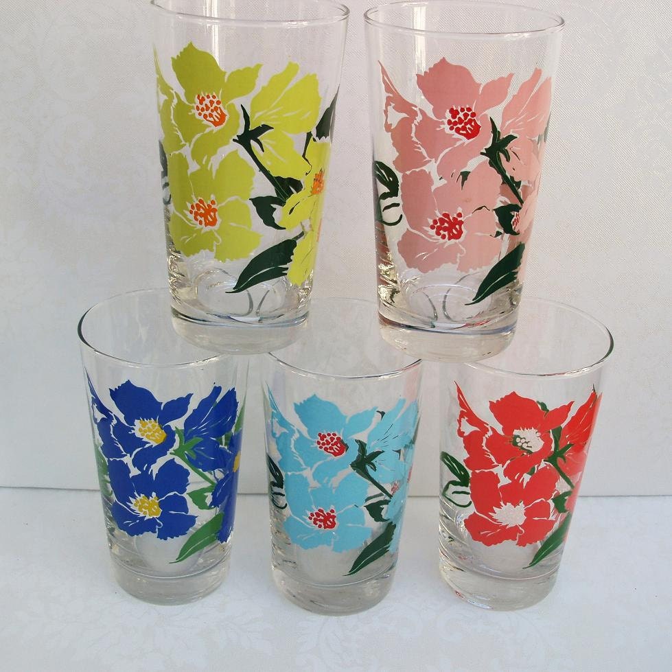 Libbey Glasses Vintage Drinking Glasses Water by WhimzyThyme