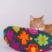 Cat Canoe Modern Kitty Bed in Mod Flower Print