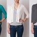 Short Cardigan wrap top women's, S, M, L, XL in 4 colors - perfect gift, great fit, comfortable, flattering, essential
