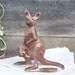 Vintage Hagen-Renaker Miniature Mama Kangaroo with Joey, Collectibles, Animal Figurine, Christmas Gift Idea, Holiday Shopping