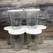 Vintage BALL 8-oz Jelly Glasses with White Snap-On Plastic Lids - Lot of 8, Vintage Glass Containers