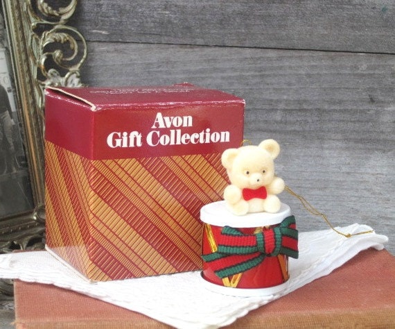 avon teddy bear ornaments