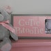 Pink Gray Nursery Art Photo Frame Sign Pink and Grey Baby Girl Nursery Decor Gift - CUTIE PATOOTIE