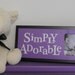 Purple and Black Nursery Wall Decor Sign - Lavender Baby Nursery Picture Frame - SIMPLY ADORABLE