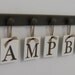 Kids Alphabet Nursery Letters Set Includes 8 Wooden Hangers and Name CAMPBELL Painted Chocolate Brown Baby Boys Room Wall Decor