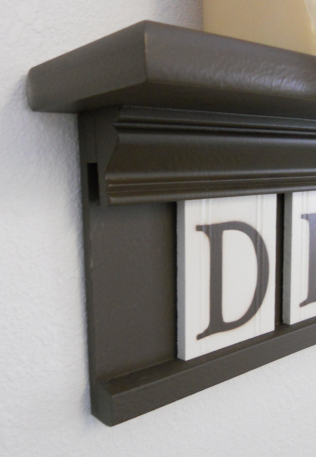 Personalized Word Signs / Shelf with Wooden Letter by NelsonsGifts