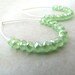 Mint Green Earrings Crystal Peridot Sterling Tear Drop Hoop Earrings BellinaCreations Bellina Creation