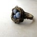 Birds Nest Ring Blue Eggs Lapis Lazuli Bronze Wire Wrapped Size 6 BellinaCreations Bellina Creations
