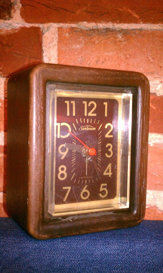 Vintage Sunbeam Electric Alarm Clock