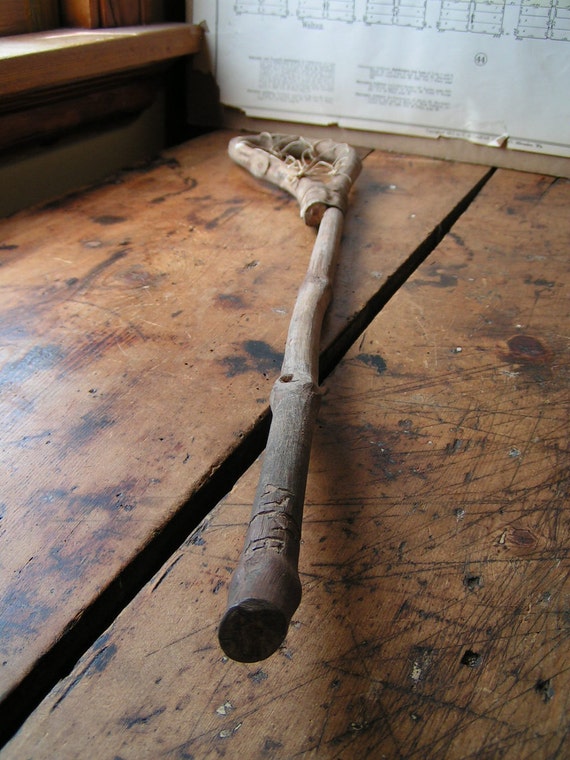 Vintage Handmade Indian Lacrosse Stick