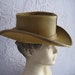 70s Vintage Leather Wild West Cowboy Hat