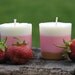 A Pair of Soy Votives in Layered Scents of Strawberry Shortcake-Limited Edition