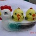 Vintage Hen and Baby Chicks Salt & Pepper