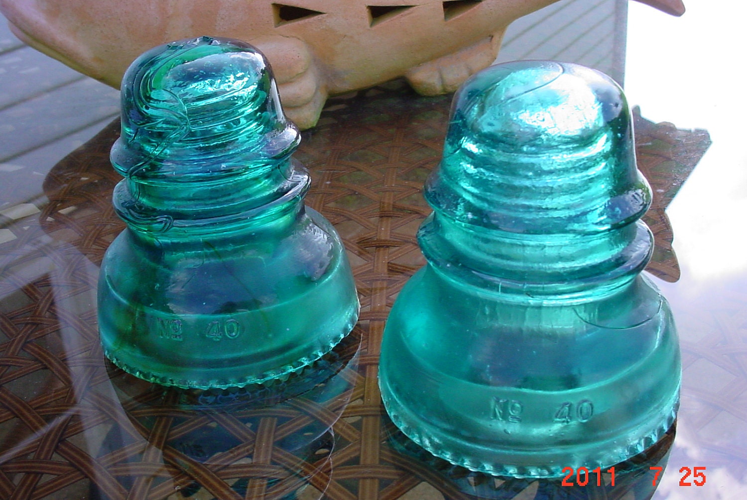 Vintage Glass TELEPHONE/Electrical POLE Insulators