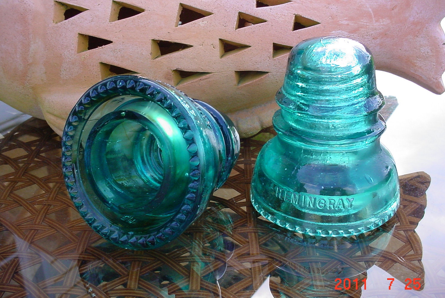 Vintage Glass TELEPHONE/Electrical POLE Insulators