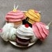 Felt Cupcake Ornaments - Set of 5