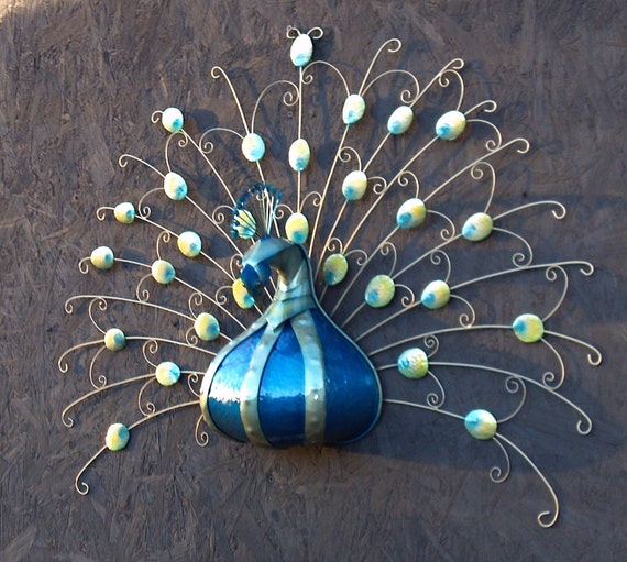 Metal art sculpture Peacock Wall Art