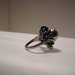 Vintage Silver Cocktail Ring - Art Nouveau Style