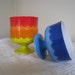 Mid Century Modern Milk Glass Dessert Cups