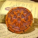 Steampunk Geared Leather Bracer Patch Top Hat Medallion