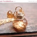 Apricot Briolette Gemstone Necklace 14K Gold Filled Chain