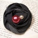 Denim Blue Rosette Brooch
