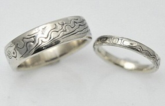 mokume gane wedding rings