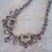 RESERVED FOR AMANDA - Rare lavender Einsenberg necklace and earring set with lavender and clear rhinestones