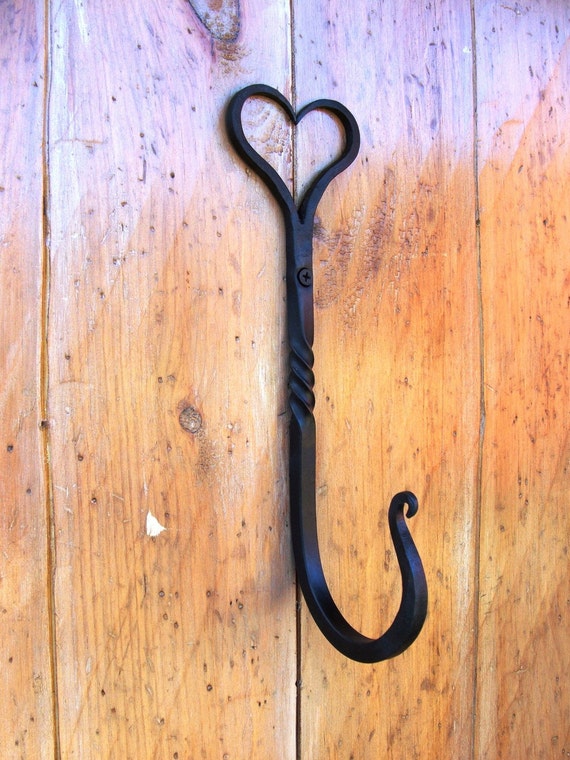 Wrought Iron Heart Shaped Wall Hook