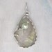 Fluorite pendant, green pearl and silver