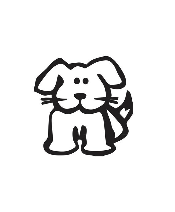 Dog car window decal