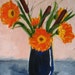 Gentle Gerberra - Original Oil Painting