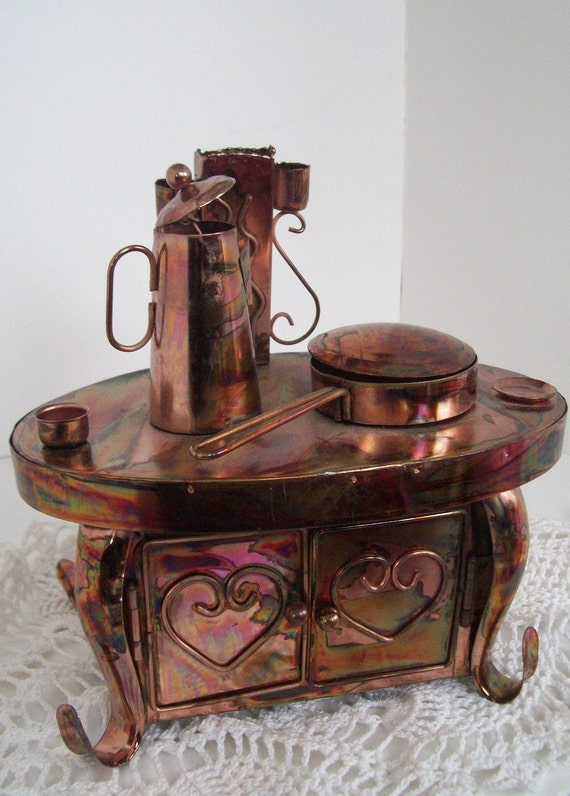 Vintage Copper Stove Music Box
