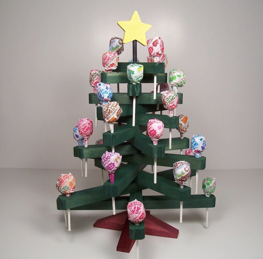 Wooden Lollipop Christmas Candy Tree Holiday Decoration