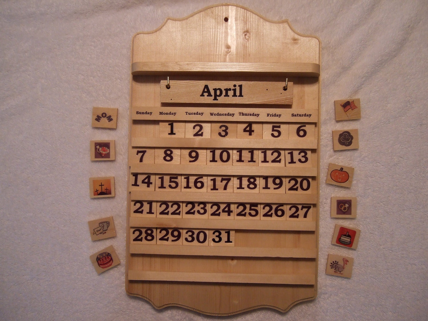 Perpetual Monthly Wooden Calendar