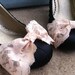 Custom Order for Beautiful Bride to be Savanna.....5 sets of Big Beautiful Vintage Lace Bridesmaids Blush/Nude Bridal Bow Shoe Clips