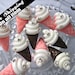 8pcs Studded Rhinestone Ice Cream Cone Cabochon Flatback, Pink/Chocolate, (22x13mm), for DIY/bling bling/Decoration/