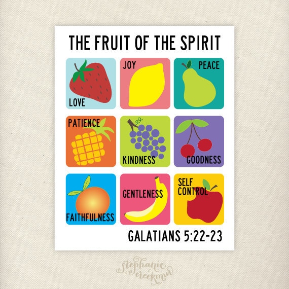 Items similar to Fruit of the Spirit Poster 16 x 20 on Etsy