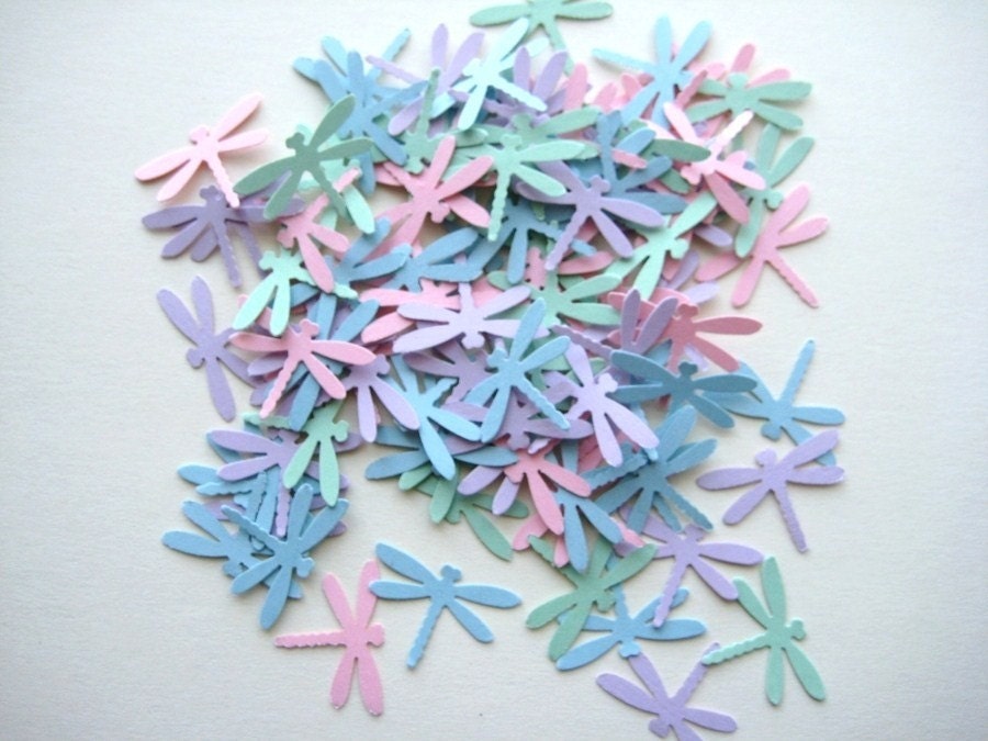 100 Pastel Dragonfly punch punch die cut embellishments E122