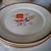 Reserved for Kevin Vintage Limoges Vermillion Rose Orange Triumph Series 1930s Dinner Plates cups saucers