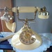 Vintage Princess Phone Yellow Ivory Rotary Telephone Jack Included Circa 70s SALE less than 35