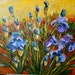 Oil Painting Purple Irises