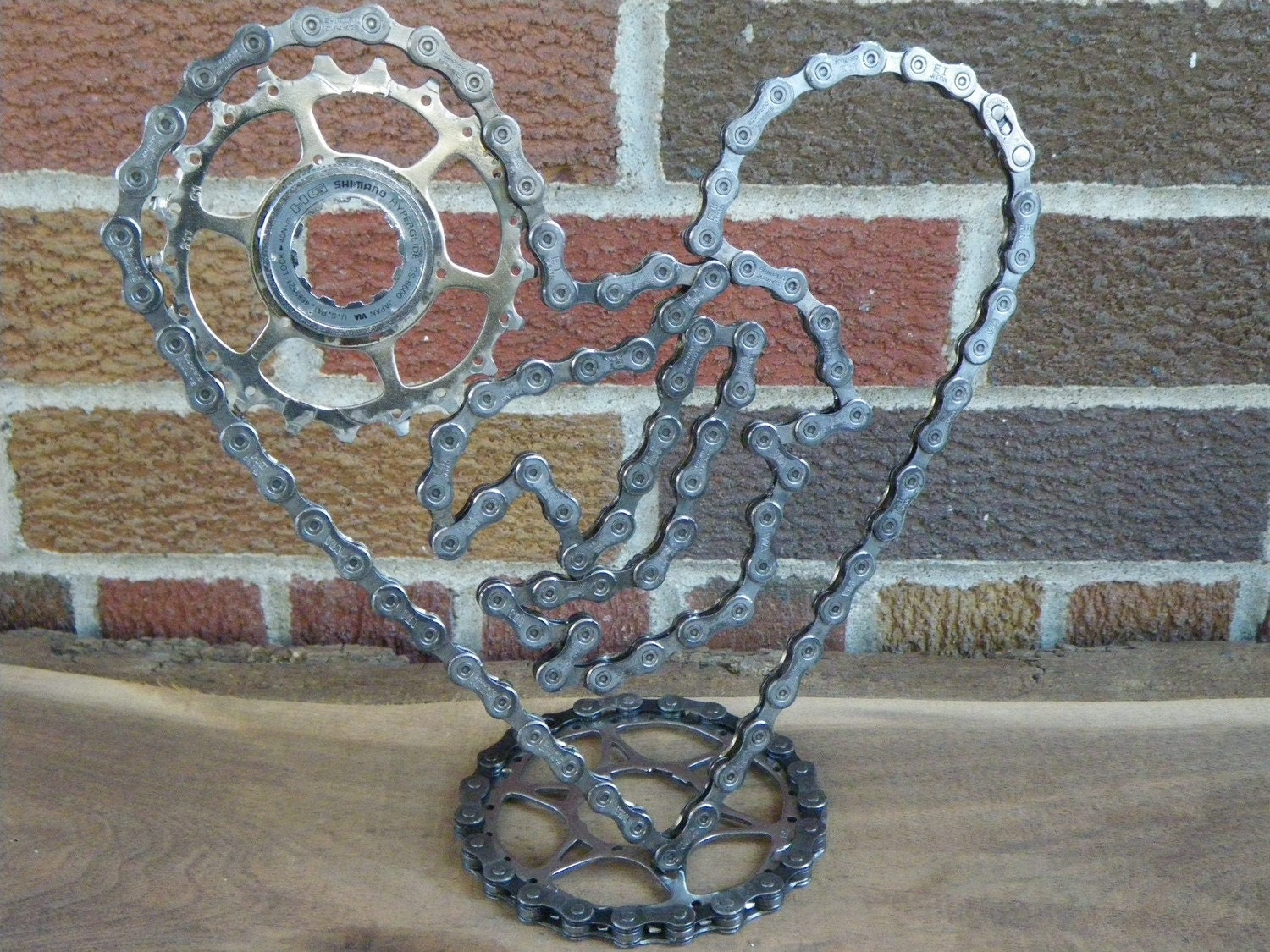 Bike Chain Heart by ReCycledArtwerks on Etsy