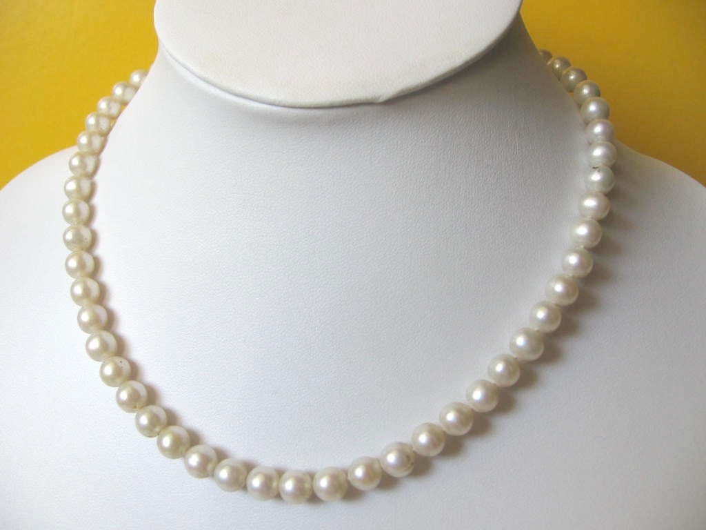 Beautiful White Freshwater Pearl Necklace Bridemaids Necklace