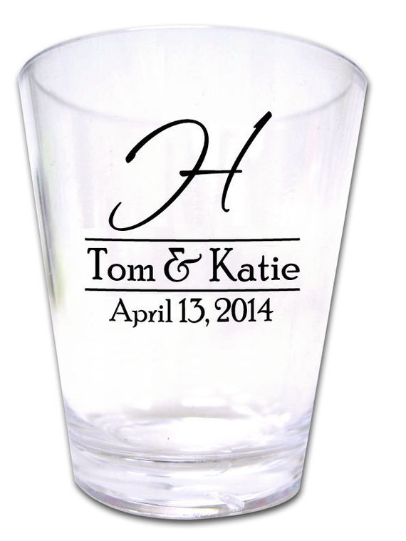 Items similar to 400 Wedding Favors Personalized Custom Plastic Shot