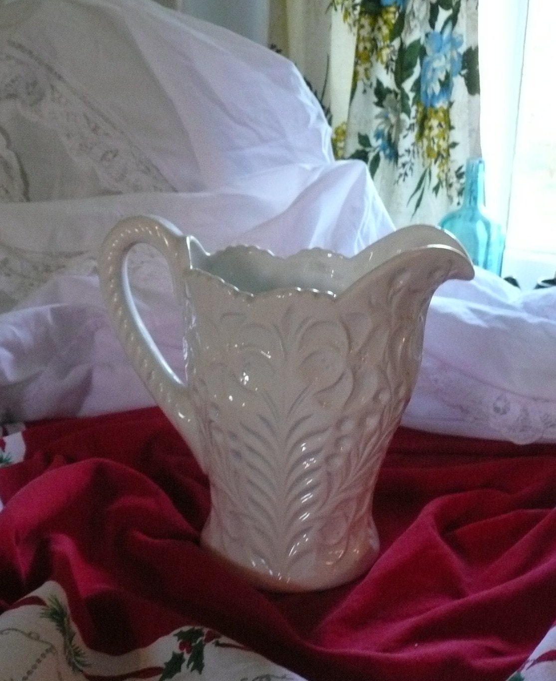 White Farmhouse Pitcher Haute Juice