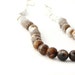 OMBRE. brown agate necklace in ombre design fading to white. simple. gift for her.