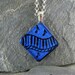 Dichroic Blue Piano Pendant