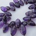 Amethyst Faceted Marquee Shaped Briolettes-Graduated